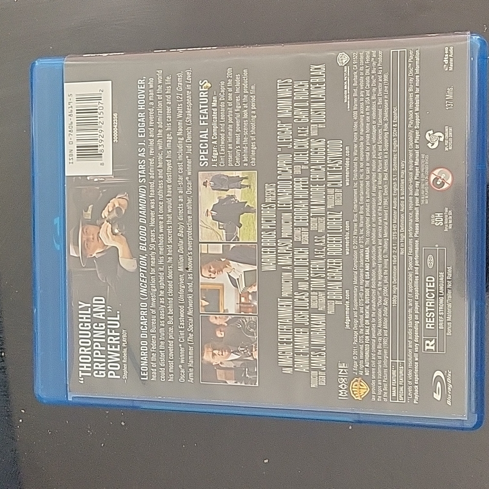 J. Edgar Blu-ray Disc - Picture 2 of 3